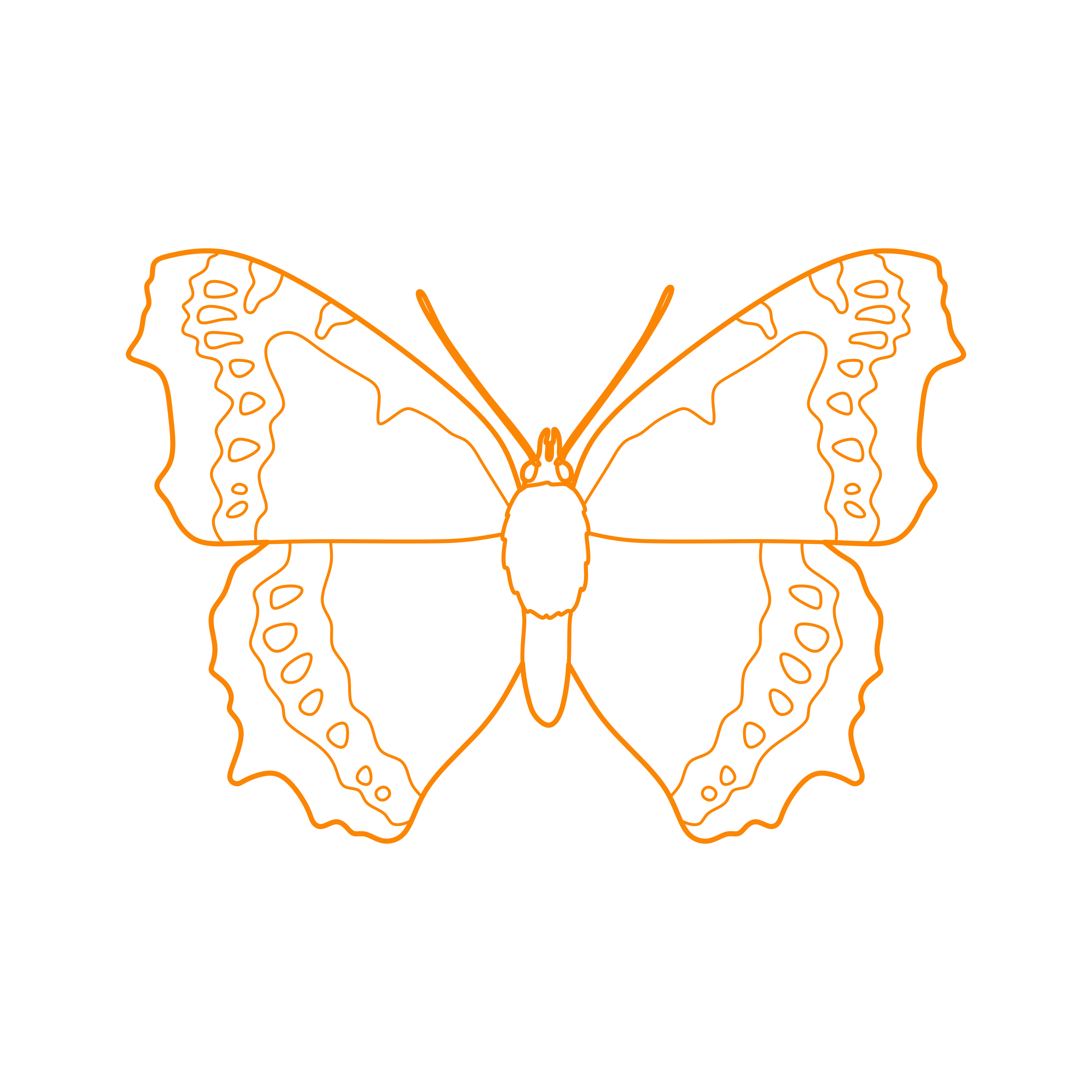 Animals Insects Mourning Cloak Butterfly Outline Svg Vector Free Vectors